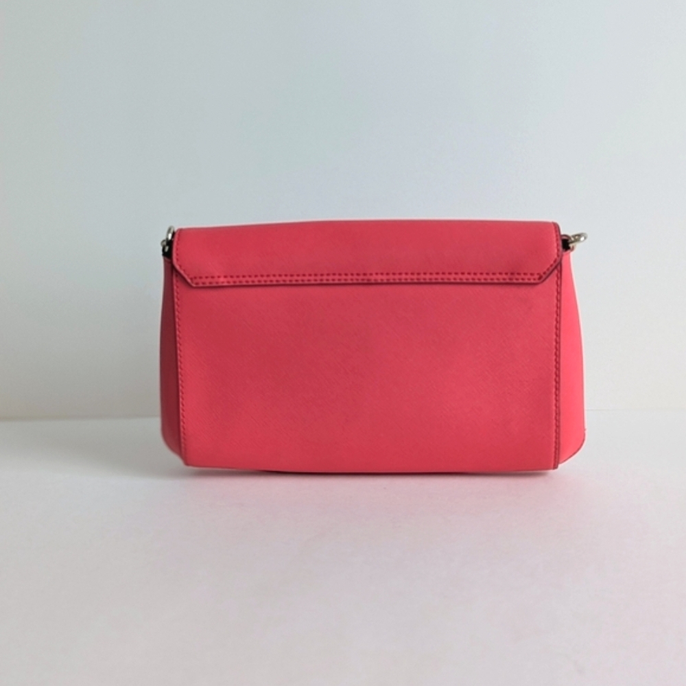 Kate Spade New York Laurel Way Greer Genuine Leather Crossbody Bag Coral Red - Picture 5 of 16